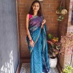 Rain Drop  - Hand Block Print Kota Silk Doria Saree